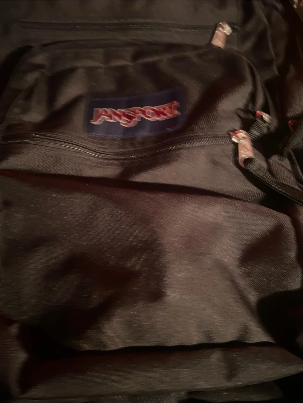 JanSport Super break Plus Black Laptop School College Backpack Approx 17”